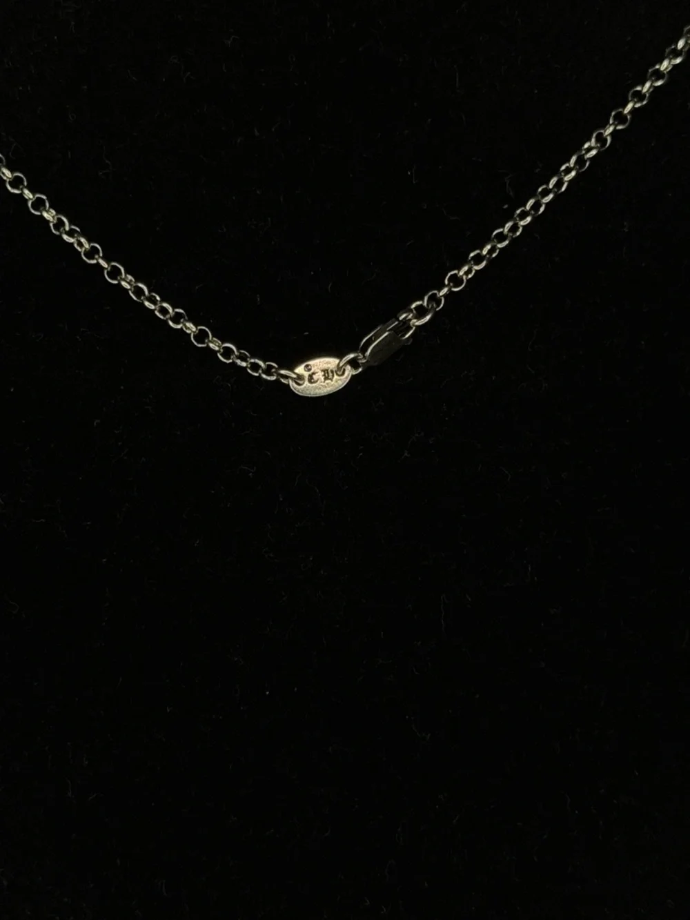 Chrome Hearts Safety Pin Double Diamond Studded Floral Cross Unisex Necklace - Picture 7 of 7